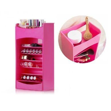 Вертикальний органайзер для косметики Cosmake & Nail Polish Organizer рожевий.
