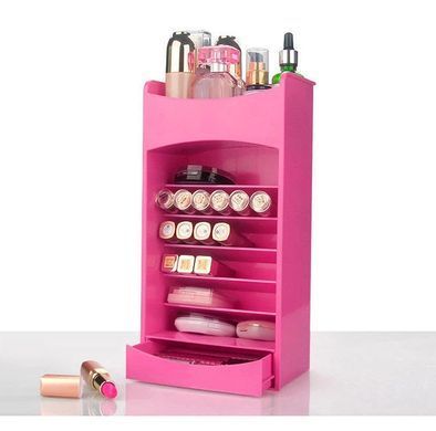 Вертикальний органайзер для косметики Cosmake & Nail Polish Organizer рожевий.