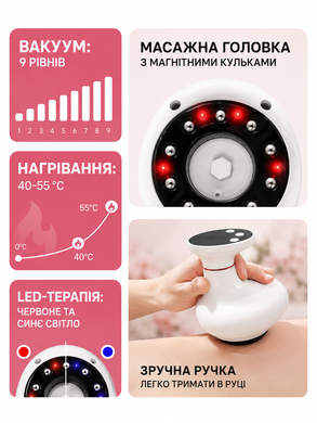 Антицеллюлитный LPG-массажер для тела с инфракрасным подогревом, аккумуляторный.