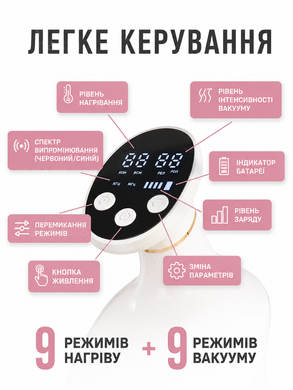 Антицеллюлитный LPG-массажер для тела с инфракрасным подогревом, аккумуляторный.