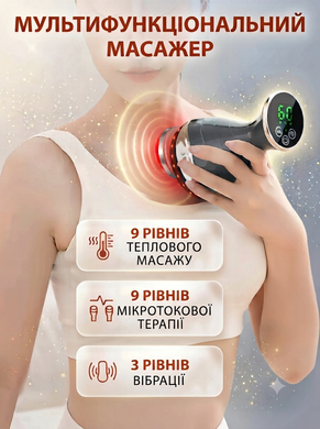 Мікрострумовий антицелюлітний масажер для тіла з вібромасажем та інфрачервоним прогрівом.