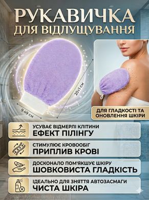 Відлущувальна рукавичка для тіла для видалення ороговілої шкіри, гладкості та оновлення шкіри Reclaire 3007 фото