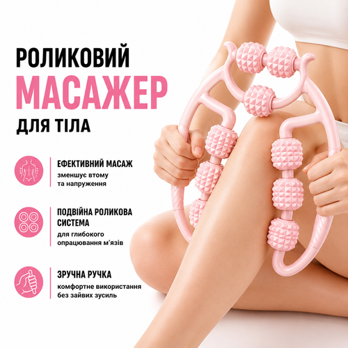 Роликовый ручной массажер для мышц тела 2168 фото