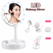 Складное косметическое зеркало с LED подсветкой и увеличением My Fold Away Mirror 3476 фото 4