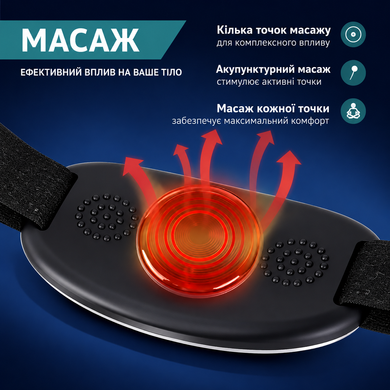 Вібромасажер для живота та талії з підігрівом | Бездротовий пояс-масажер 3477 фото