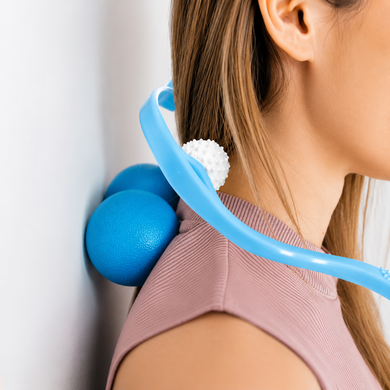 Ручной роликовый массажер для шеи Neck Massager для снятия усталости и напряжения 3478 фото