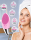 Ручна електрична щітка-масажер для обличчя Sonic Facial Brush силіконова 3480 фото 3