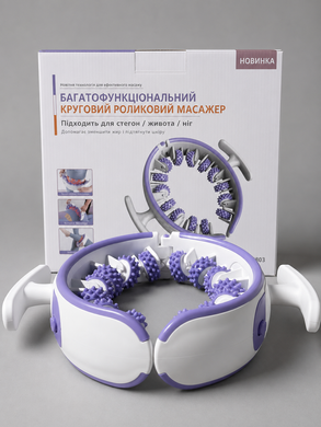 Ручной роликовый массажер для тела с двумя ручками и съемным роликом Roller Massager 3481 фото