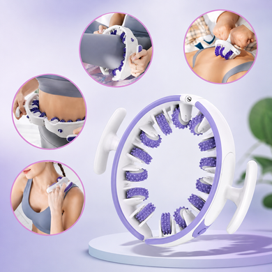 Ручной роликовый массажер для тела с двумя ручками и съемным роликом Roller Massager 3481 фото