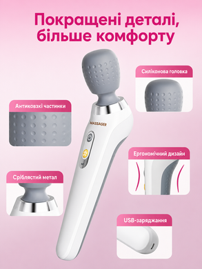 Акумуляторний вібромасажер для обличчя та шиї Ultra Relax, 2 режими, 3 рівні інтенсивності, IPX7 3482 фото