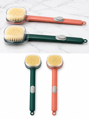 Щітка для душу з довгою ручкою та дозатором для гелю Body Brush для масажа спини та тіла 3495 фото